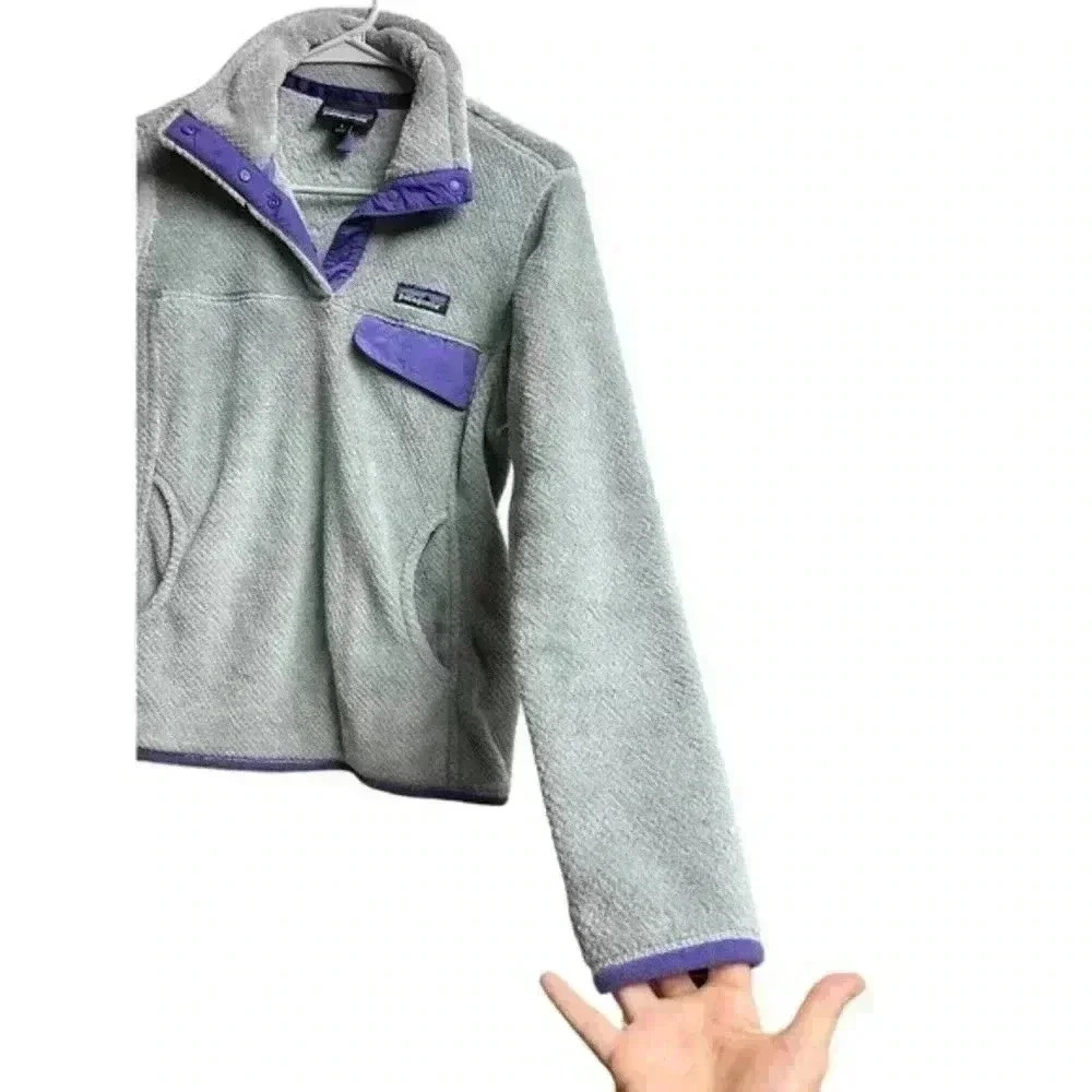 Patagonia Pullover Jacket in Gray and Purple Size small. - Picture 2 of 7